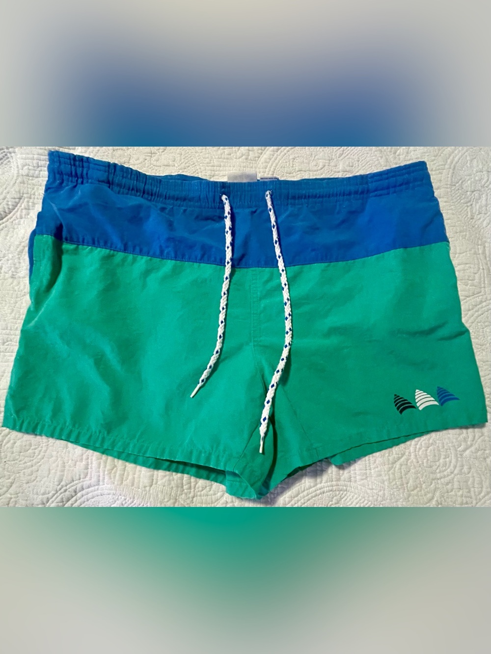 VTG 90s RHM Dock Wear Colorblock Board Shorts Swimsuit Mesh Lining Medium